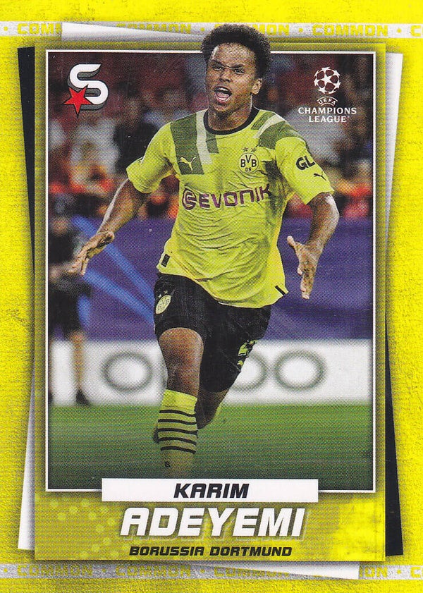 Karim Adeyemi / Borussia Dortmund / Topps Superstars 2022 / Common Yellow / nicht nummeriert / Nr. 110v