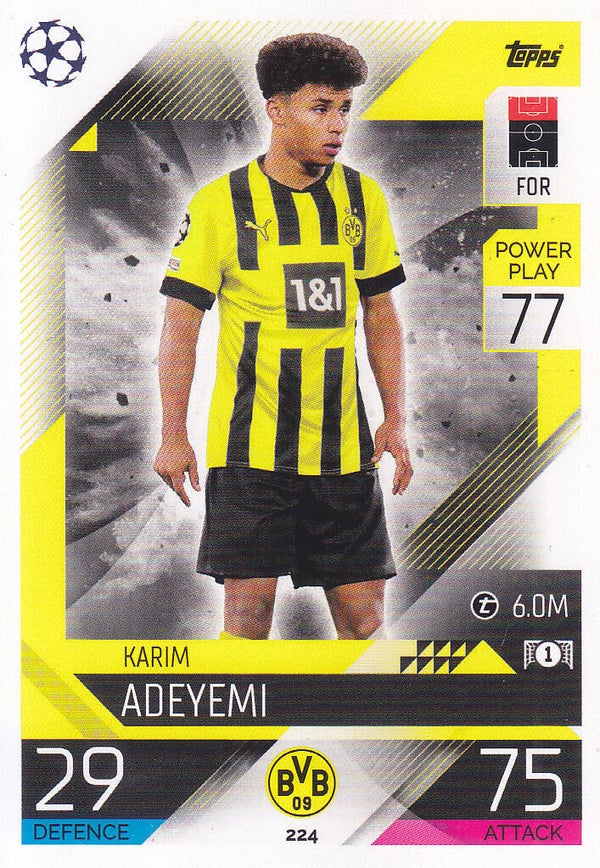 Karim Adeyemi - Borussia Dortmund - Topps Champions League 2022 - Basis Karte Nr.224