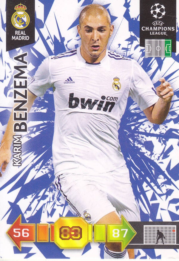 Karim Benzema - Real Madrid - Panini Champions League 2010 - Basis Karte - Nr. 242