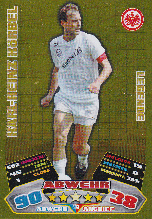 Karl-Heinz Körbel - Eintracht Frankfurt - Topps Match Attax 2012 - Legende Gold - Nr. 503