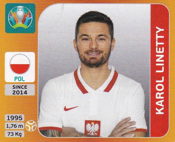 Karol Linetty / Polen / Panini EM 2020 / Basis Bild / Nr. 474