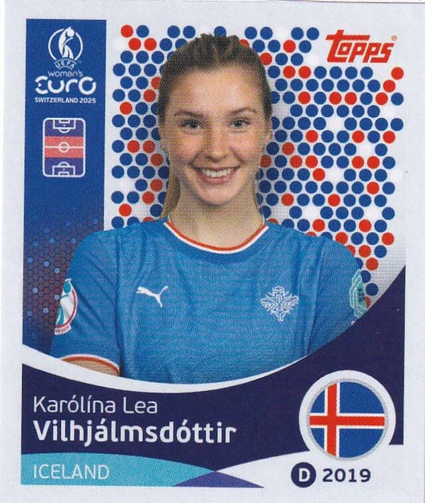 Karolina Lea Vilhjalmsdottir - Island - Topps Frauen EM 2025 - Basis Bild - Nr. 71