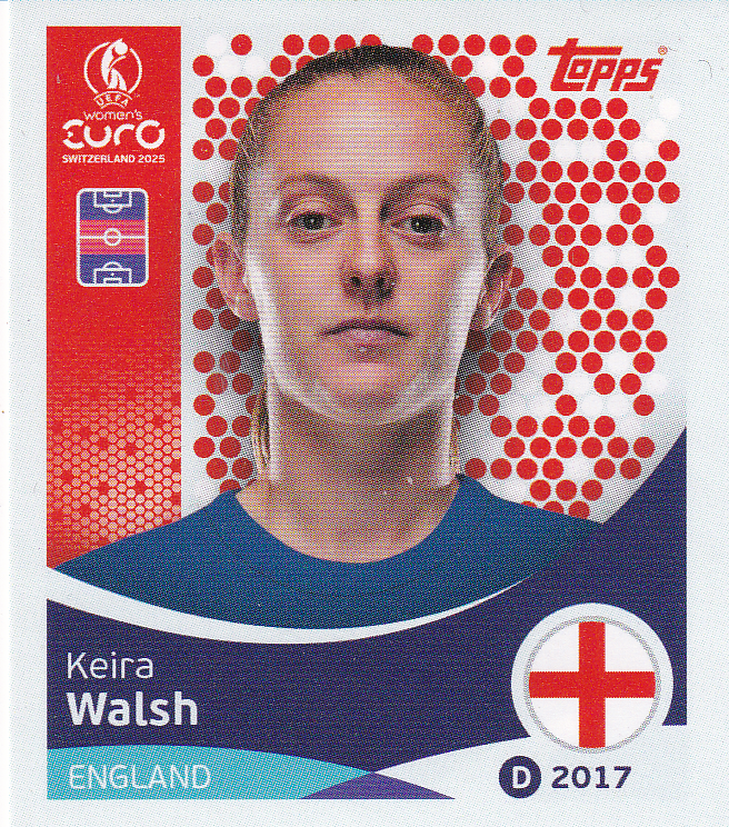 Keira Walsh - England - Topps Frauen EM 2025 - Basis Bild - Nr. 262