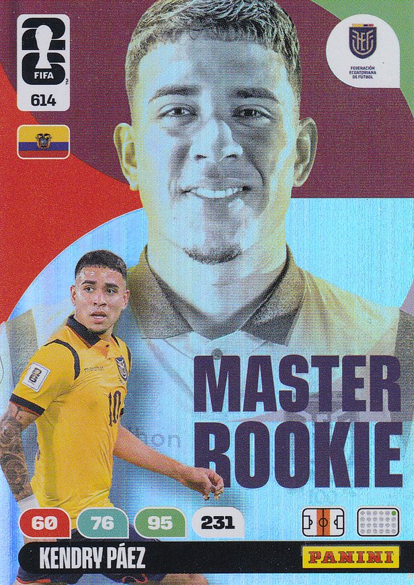Kendry Paez - Ecuador - Panini WM 2026 - Master Rookie - Nr. 614