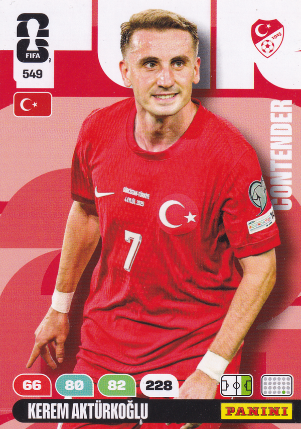 Kerem Aktürkoglu - Türkei - Panini WM 2026 - Contender - Nr. 549