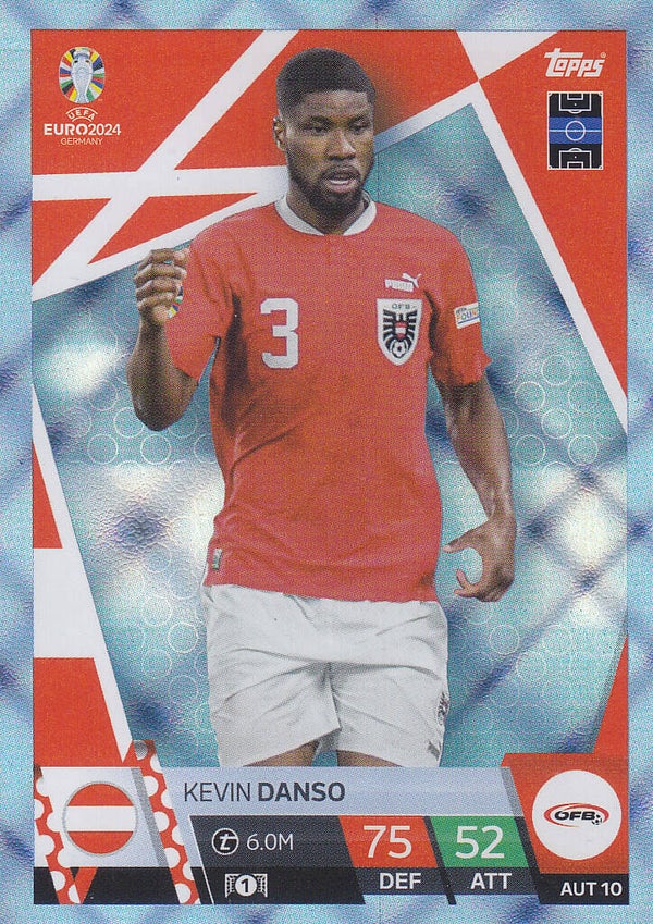 Kevin Danso / Österreich / Topps EM 2024 / Chrystal Karte / Nr. AUT 10