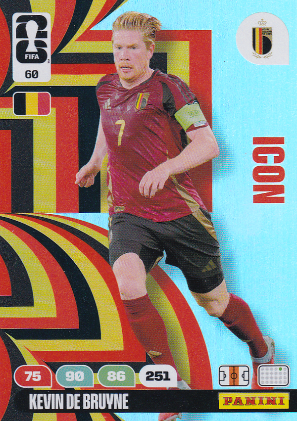 Kevin de Bruyne - Belgien - Panini WM 2026 - Icon - Nr. 60