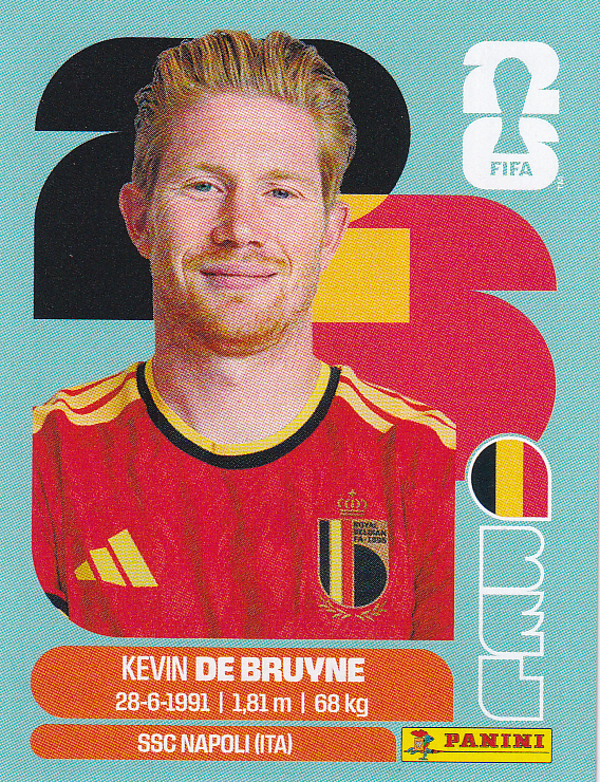 Kevin de Bruyne - Belgien - Panini WM 2026 - Basis Bild - BEL15