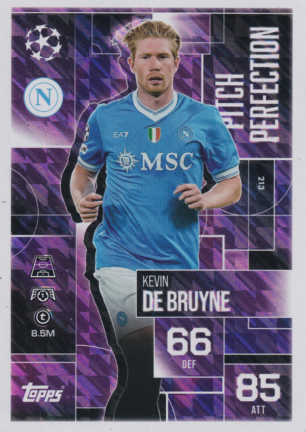 Kevin de Bruyne - SSC Neapel - Topps Champions League Extra 2025 - Pitch Perfection - Nr.213
