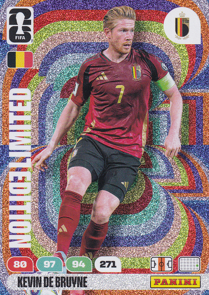 Kevin de Bruyne - Belgien - Panini WM 2026 - Limited Edition - Nr. LE-KDB
