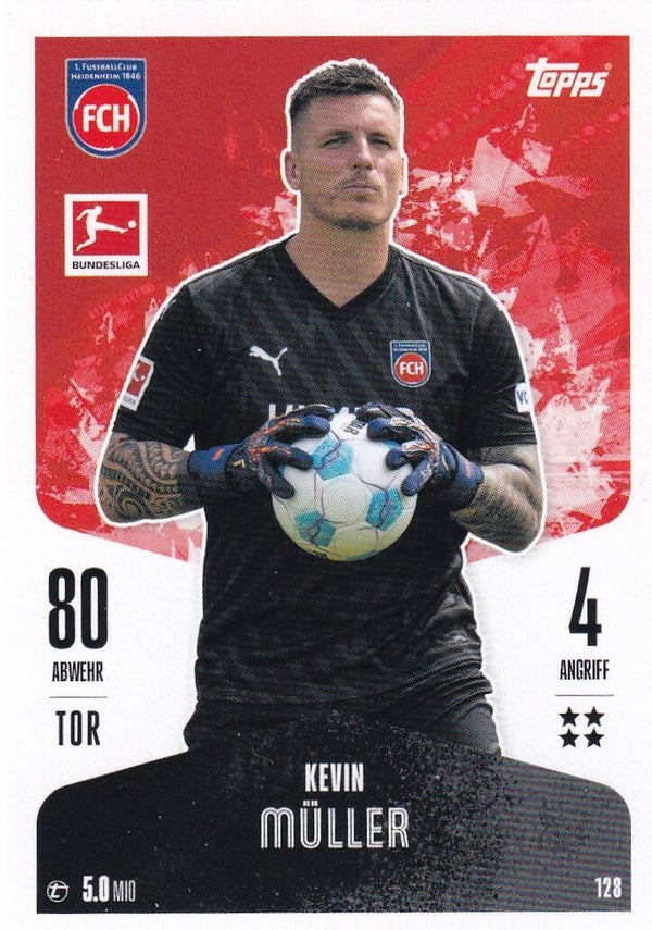 Kevin Müller / 1.FC Heidenheim / Topps Match Attax 2024 / Basis Karte / Nr. 128