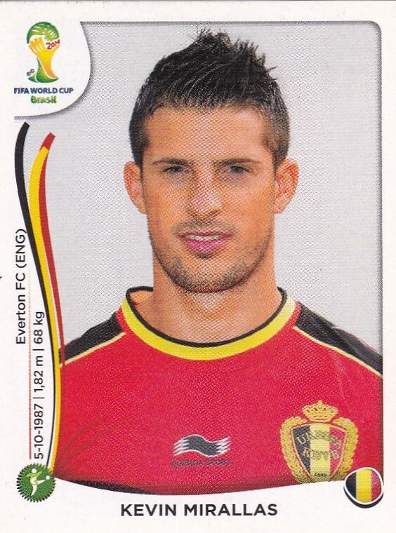 Kevin Mirallas - Belgien - Panini WM 2014 - Basis Bild - Nr. 580