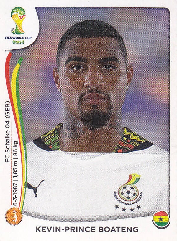 Kevin-Prince Boateng / Ghana / Panini WM 2014 / Basis Bild / Nr. 539