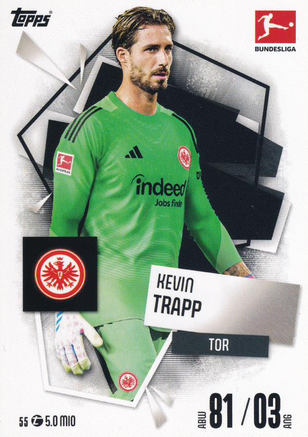 Kevin Trapp - Eintracht Frankfurt - Topps Match Attax 2025 - Basis Karte - Nr. 55