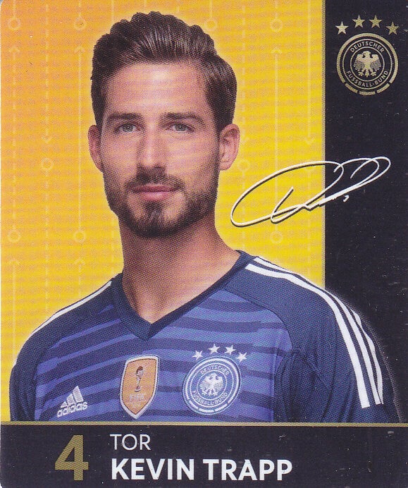 Kevin Trapp / Deutschland / DFB Rewe Plastik Sammelkarte / WM 2018 / Nr. 4/36