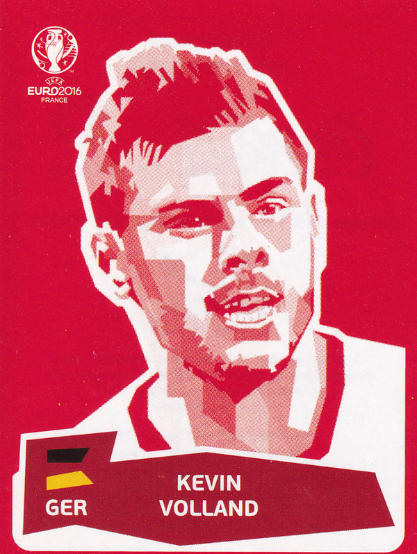 Kevin Volland - Deutschland - Panini EM 2016 - Coka Cola Sticker