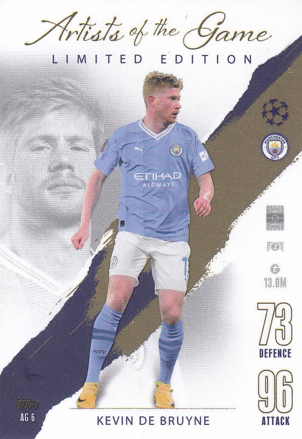 Kevin de Bruyne / Manchester City / Topps Champions League 2023 / Limited Edition Artists of the Game / Nr. AG6