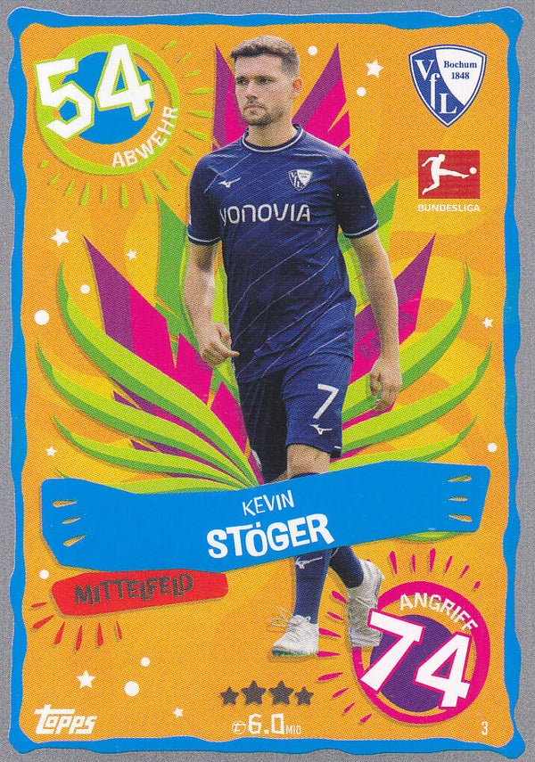 Kevin Stöger / VFL Bochum / Topps Match Attax 2023 / Samba Karte / Nr.3