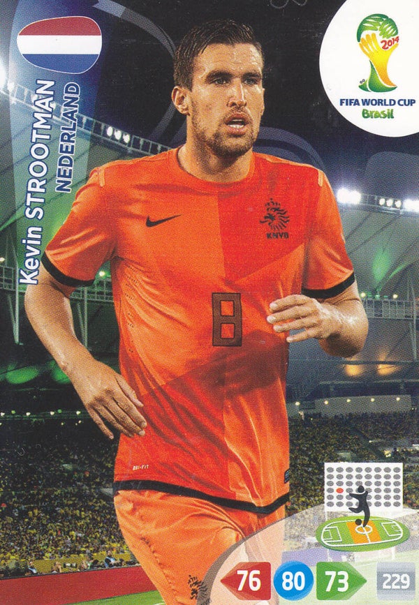 Kevin Strootman / Holland / Panini WM 2014 / Basis Karte / Nr. 259
