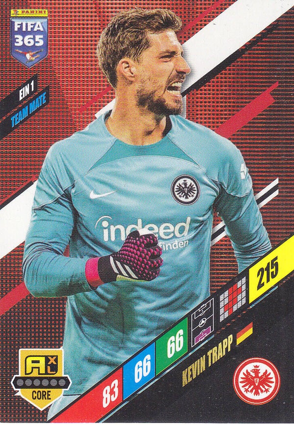 Kevin Trapp / Eintracht Frankfurt /  Panini Fifa 365 Jahr 2024 / Team Mate Karte / Nr. EIN 1