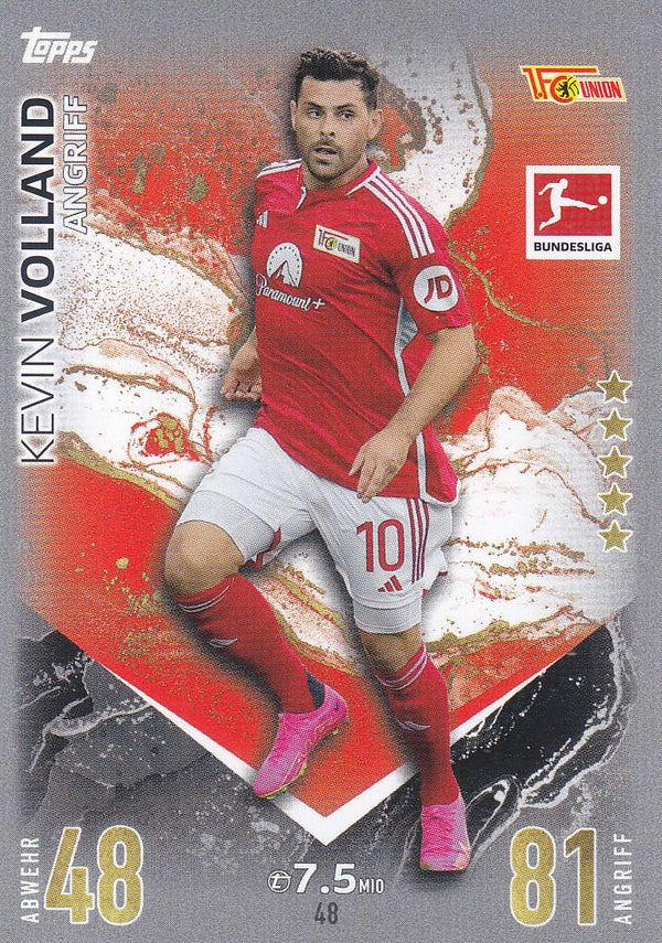 Kevin Volland / 1.FC Union Berlin / Topps Match Attax 2023 / Basis Karte / Nr.48