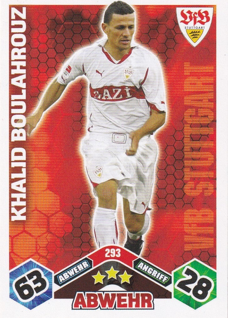 Khalid Boulahrouz / VFB Stuttgart / Topps Match Attax 2010 / Basis Karte / Nr. 293