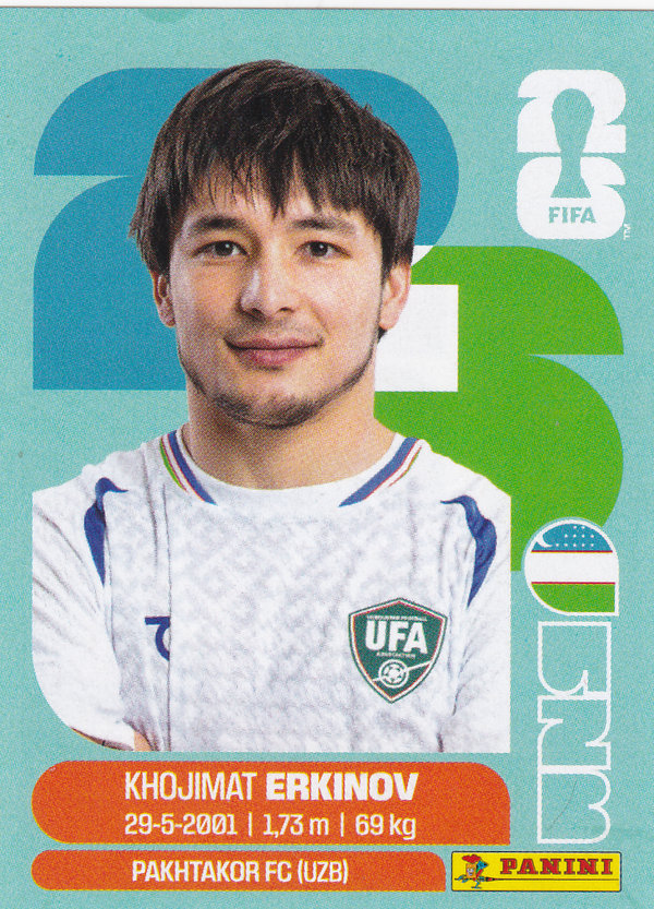 Khojimat Erkinov - Usbekistan - Panini WM 2026 - Basis Bild - UZB15