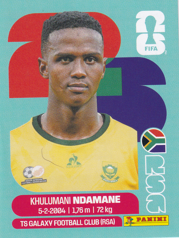 Khulumani Ndamane - Südafrika - Panini WM 2026 - Basis Bild - RSA7