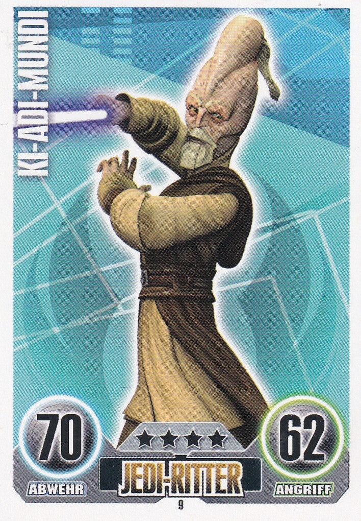 Ki-Adi-Mundi / Topps Star Wars Force Attax 2010 / Jedi-Ritter / Die Republik / Nr. FA 9