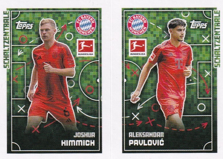 Joshua Kimmich & Aleksandar Pavlovic / FC Bayern München / Topps Bundesliga 2024 / Schaltzentrale / Nr. 349 Nr. 350