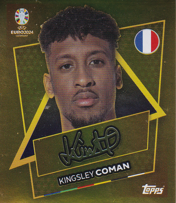 Kingsley Coman - Frankreich - Topps EM 2024 - Gold - Nr. FRA SP