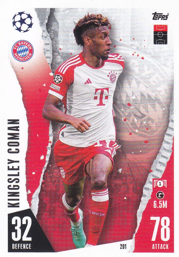 Kingsley Coman / FC Bayern München / Topps Champions League 2023 / Basis Karte / Nr. 201