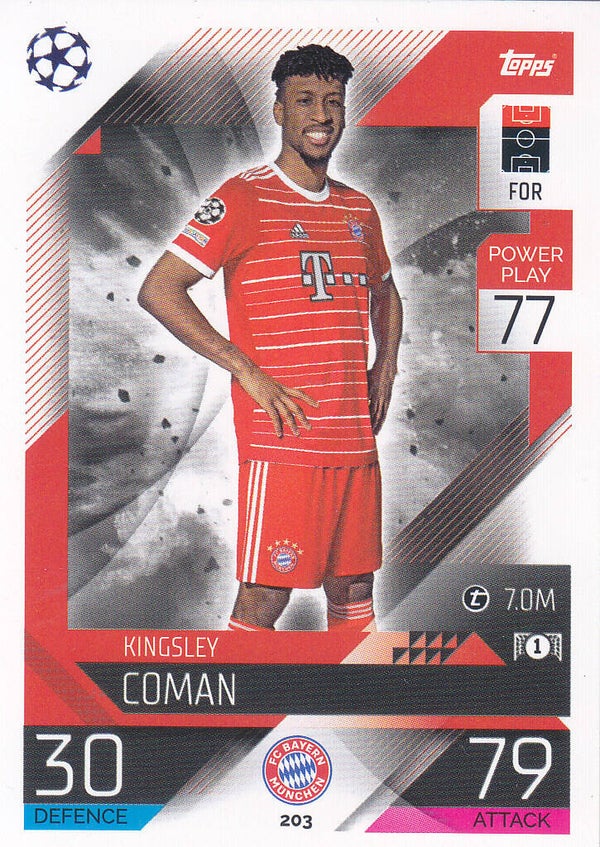 Kingsley Coman / FC Bayern München / Topps Champions League 2022 / Basis Karte / Nr.203