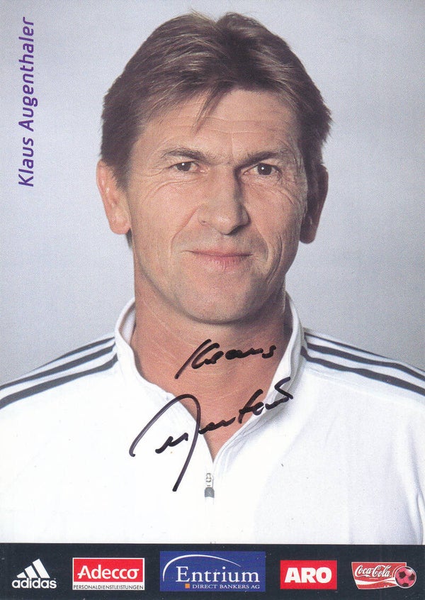 Klaus Augenthaler - 1.FC Nürnberg Trainer - Autogrammkarte 2002