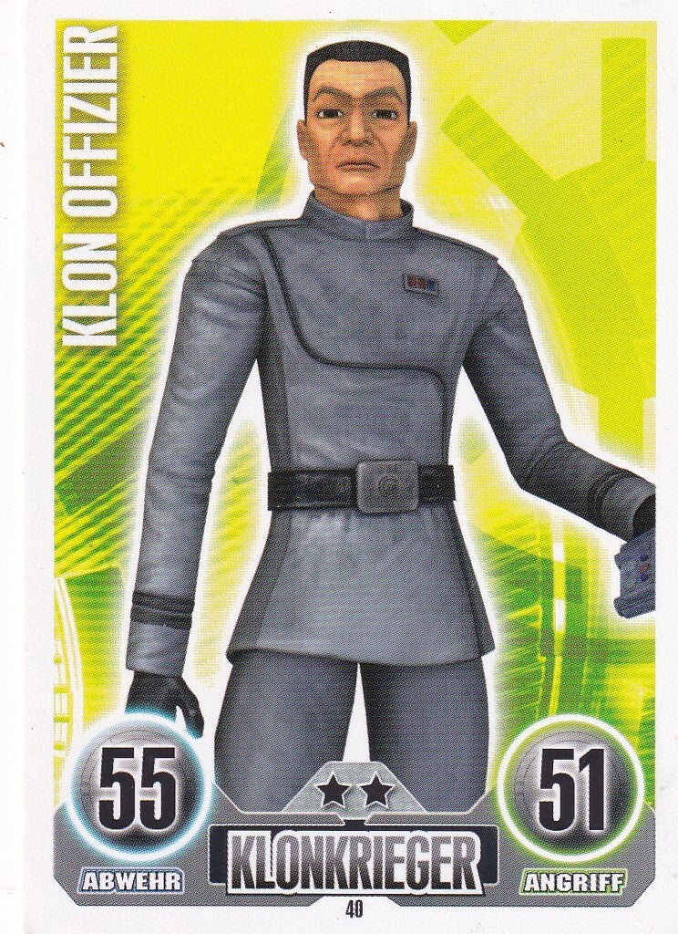 Klon Offizier / Topps Star Wars Force Attax 2010 / Klonkrieger / Die Republik / Nr. FA 40