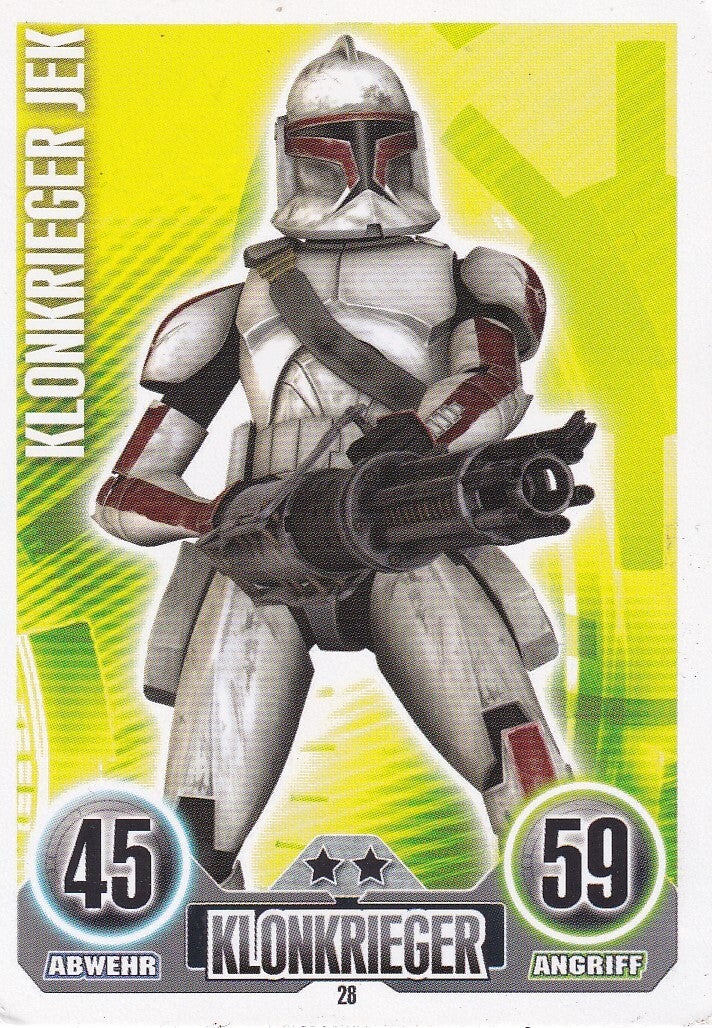 Klonkrieger Jek / Topps Star Wars Force Attax 2010 / Klonkrieger / Die Republik / Nr. FA 28