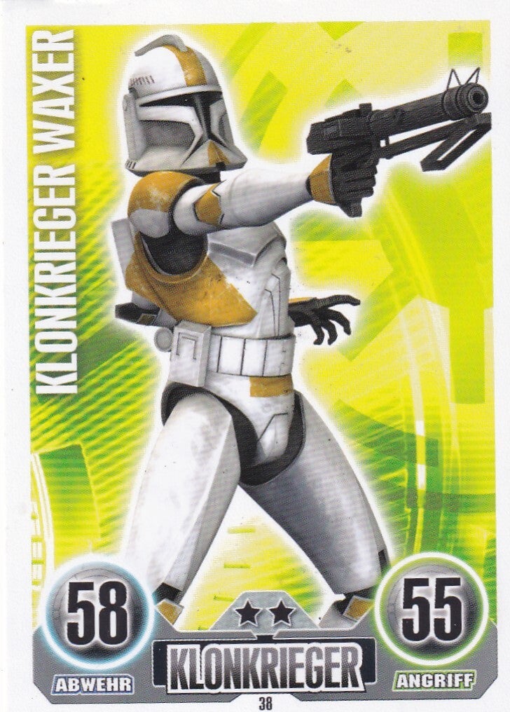 Klonkrieger Waxer / Topps Star Wars Force Attax 2010 / Klonkrieger / Die Republik / Nr. FA 38