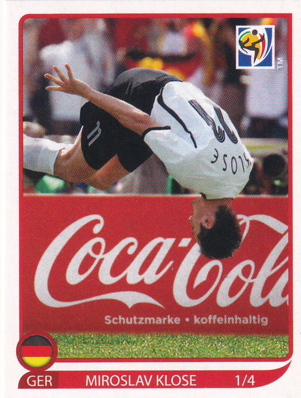 Miroslav Klose - Deutschland - Panini WM 2010 - Salto - Nr. 1/4