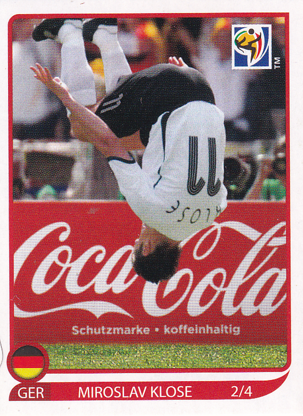 Miroslav Klose - Deutschland - Panini WM 2010 - Salto - Nr. 2/4