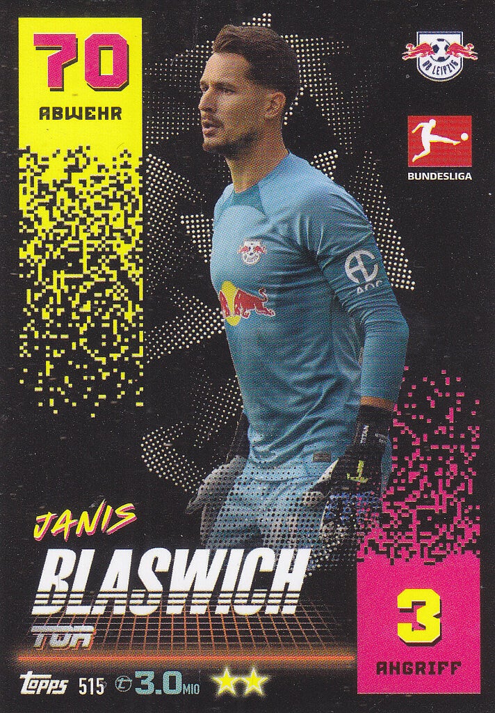 Janis Blaswich RB Leipzig Basis Karte Nr.515