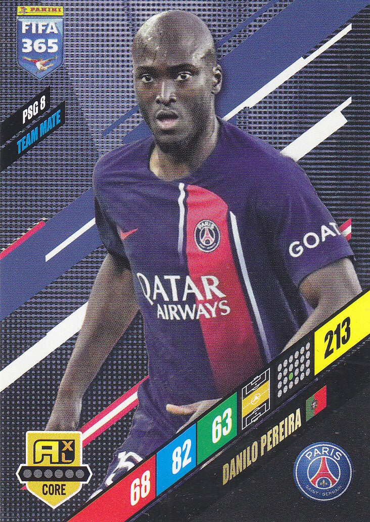 Danilo Pereira / Paris Saint Germain / Panini Fifa 365 Jahr 2024 / Team Mate Icon Core / Nr. PSG8