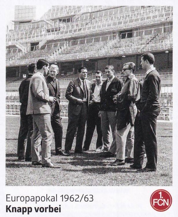 Knapp vorbei - Panini 125 Jahre 1.FC Nürnberg - Europapokal 1962/63 - Nr. 193