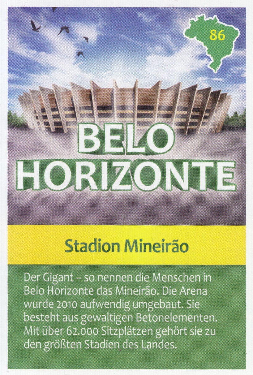 Belo Horizonte - Entdecke Brasilien - Sport Karte - Nr. 86
