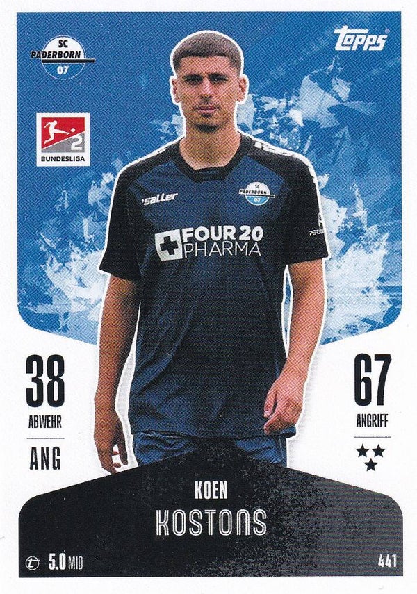 Koen Kostons / SC Paderborn / Topps Match Attax 2024 / Basis Karte / Nr. 441