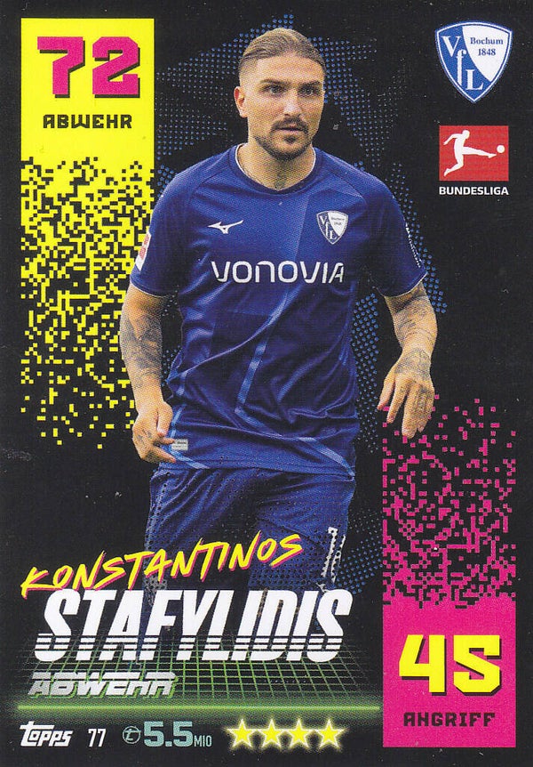Konstantinos Stafylidis VFL Bochum Basis Karte Nr.77