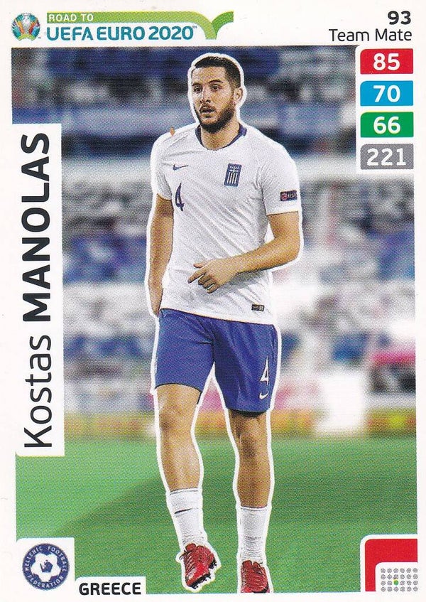 Kostas Manolas / Griechenland / Panini EM 2020 / Road to Uefa Euro 2020 / Team Mate / Nr. 93