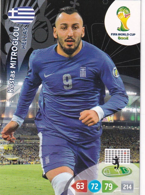 Kostas Mitroglou - Griechenland - Panini WM 2014 - Basis Karte - Nr. 185