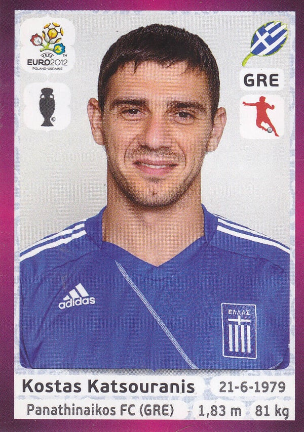Kostas Katsouranis / Griechenland / Panini EM 2012 / Basis Bild / Nr. 95
