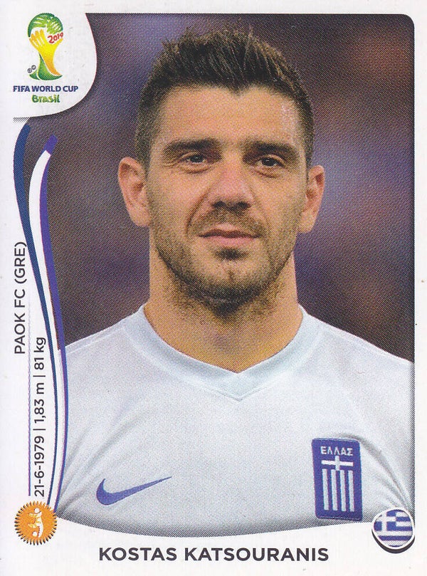 Kostas Katsouranis / Griechenland / Panini WM 2014 / Basis Bild / Nr. 214