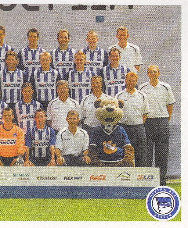 Hertha BSC Berlin / Panini Bundesliga 2002 / Mannschaftsbild 2 / Nr.6